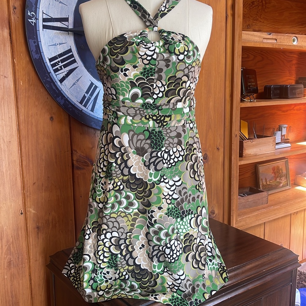 INC Halter top fit and flare dress SZ Med